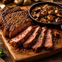 Steak and Drunken Mushroom