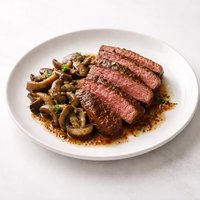 Steak and Drunken Mushrooms
