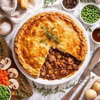 Steak and Kidney or Mushroom Pie