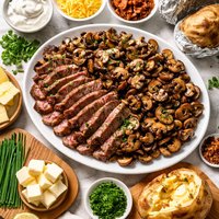Steak and Mushroom Baked Potato Topping