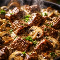 Steak and Mushroom Casserole