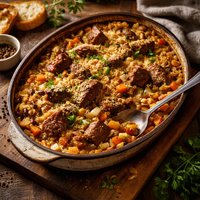 Steak and Navy Bean Casserole