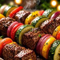 Steak and Vegetable Kabobs
