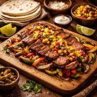 Steak Fajitas with Mango Salsa