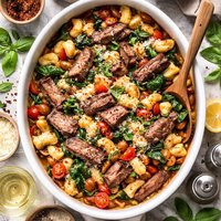 Steak Gnocchi Bake
