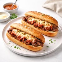 Steak Parmesan Subs Sandwiches