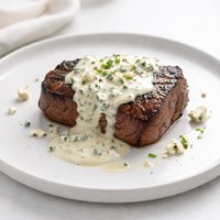 Steak with Blue Cheese Sauce