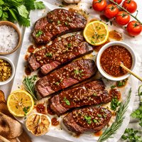 Steaks with Balsamic Mustard Sauce