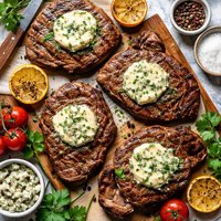 Steaks with Blue Cheese Butter