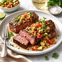 Steaks with Crunchy Salsa