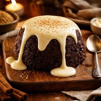 Steamed Chocolate Pudding Hard Sauce
