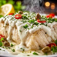 Steamed Fish with Sour Cream Sauce