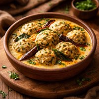 Steamed Lentil Dumplings in Tangy Gravy