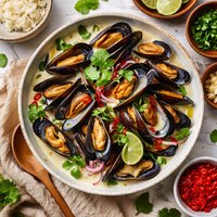 Steamed Mussels with Coconut Milk and Thai Chiles