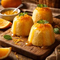 Steamed Orange Puddings