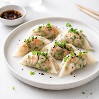 Steamed Shrimp and Vegetable Dumplings