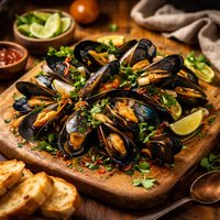 Steamed Thai Mussels