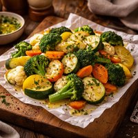 Steamed Veggies with Butter Sauce