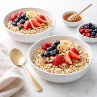 Steel Cut Oatmeal and Fruit for Two