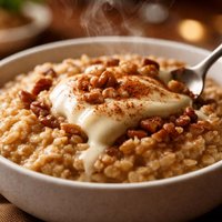 Steel Cut Oatmeal with Maple Cream