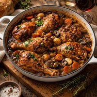 Stewed Chicken with Wine Sauce
