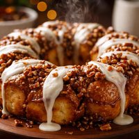 Sticky Bun Breakfast Ring with Cream Cheese Icing