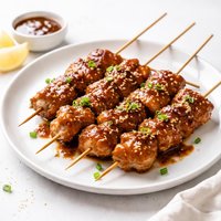 Sticky Garlic Chicken Skewers