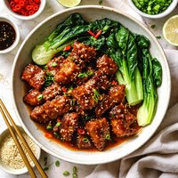 Sticky Pork with Bok Choy
