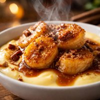 Sticky Toffee Bananas and Custard