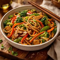 Stir-Fried Vegetables with Noodles
