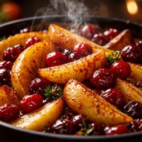 Stir Fried Apples Cranberries