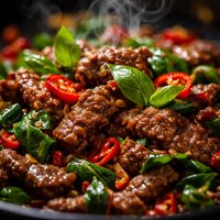 Stir Fried Beef with Basil