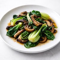 Stir Fried Bok Choy and Mushrooms