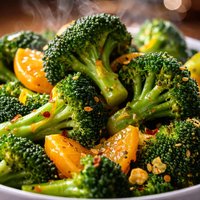Stir Fried Broccoli with Orange and Ginger