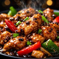 Stir Fried Chicken in Black Bean Sauce