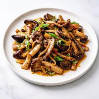 Stir Fried Ginger Mushrooms