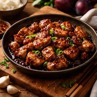 Stir Fried Pork in Plum and Soy Sauce