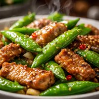 Stir Fried Pork with Sugar Snap Peas