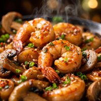 Stir Fried Shrimp and Mushrooms