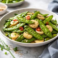Stir Fry Snow Peas Water Chestnuts
