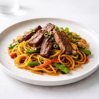 Stir Fry Steak and Noodles