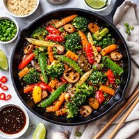 Stir Fry Vegetables in Black Bean Sauce