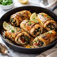 Stove Topped Stuffed Chicken Rolls