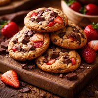Straw Choco Berry Cookies