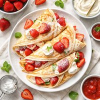 Strawberries Cream Crepes