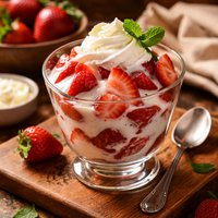 Strawberries Romanoff in a Glass