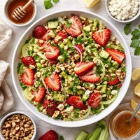 Strawberry and Celery Salad with Honey Dressing