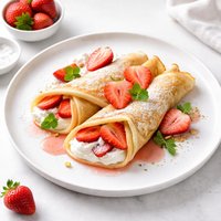 Strawberry and Cream Cheese Crepes