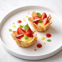 Strawberry and Lemon Curd Phyllo Baskets