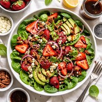 Strawberry and Spinach Salad with Balsamic Vinaigrette